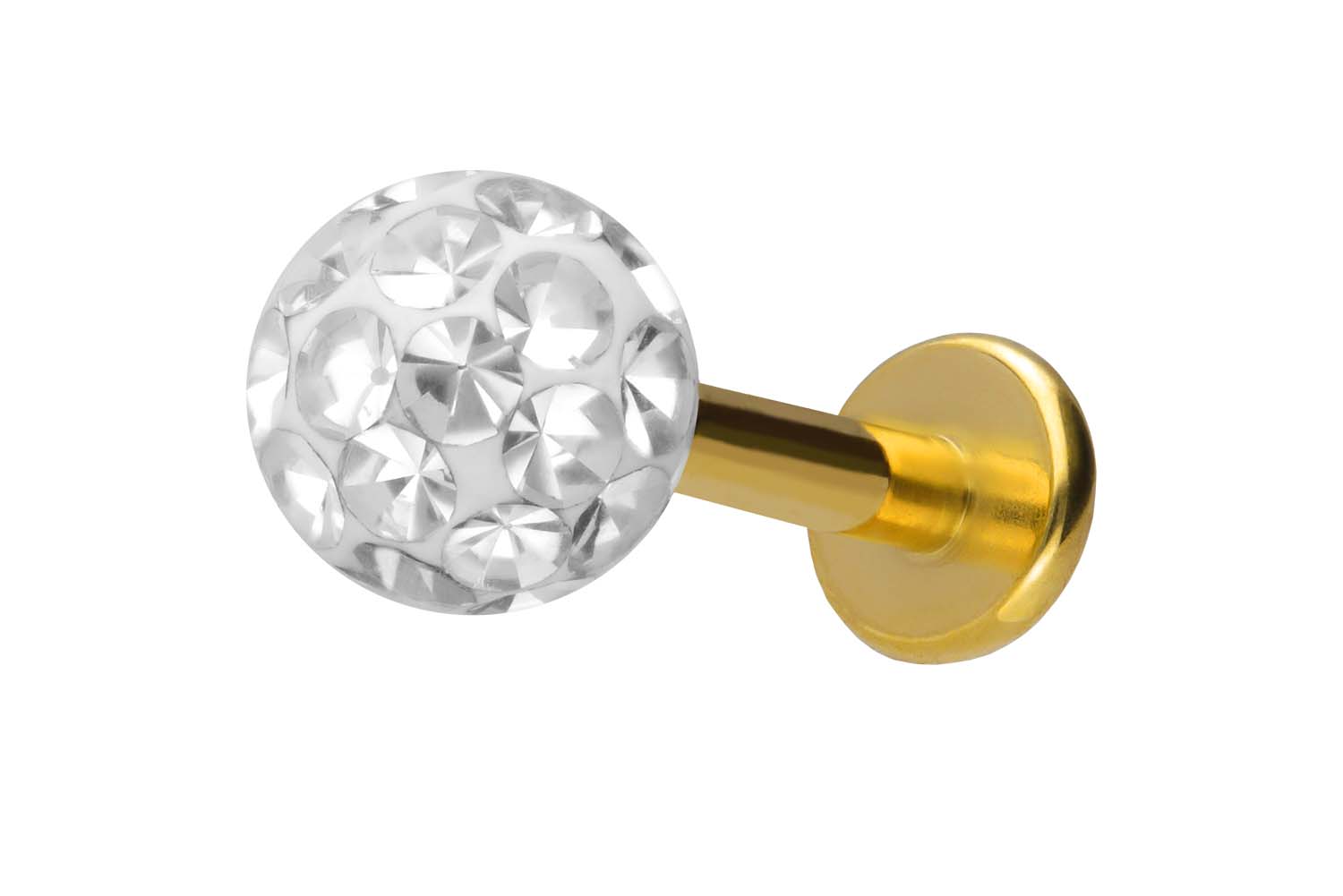 Titan Labret Piercing mit Innengewinde EPOXY-KUGEL